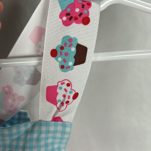 Just Ducky Pink and Blue Gingham Sleeveless Cupcake Dress -Size 2 - Picture 2 of 5